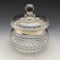 1929 British Vintage Sterling Silver Decorated Cut Glass Jar 351g BM & Co